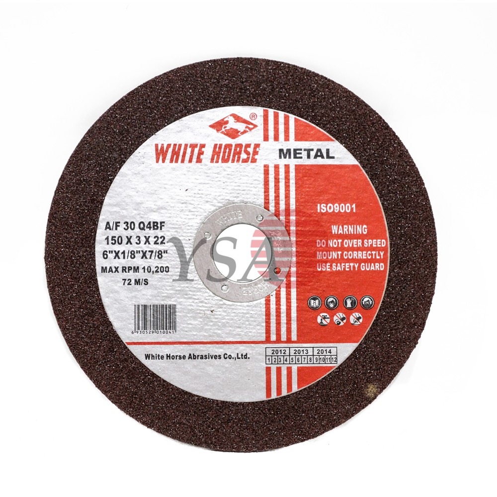 WHITE HORSE CUTTING WHEEL FOR METAL 150x3x22.2 mm